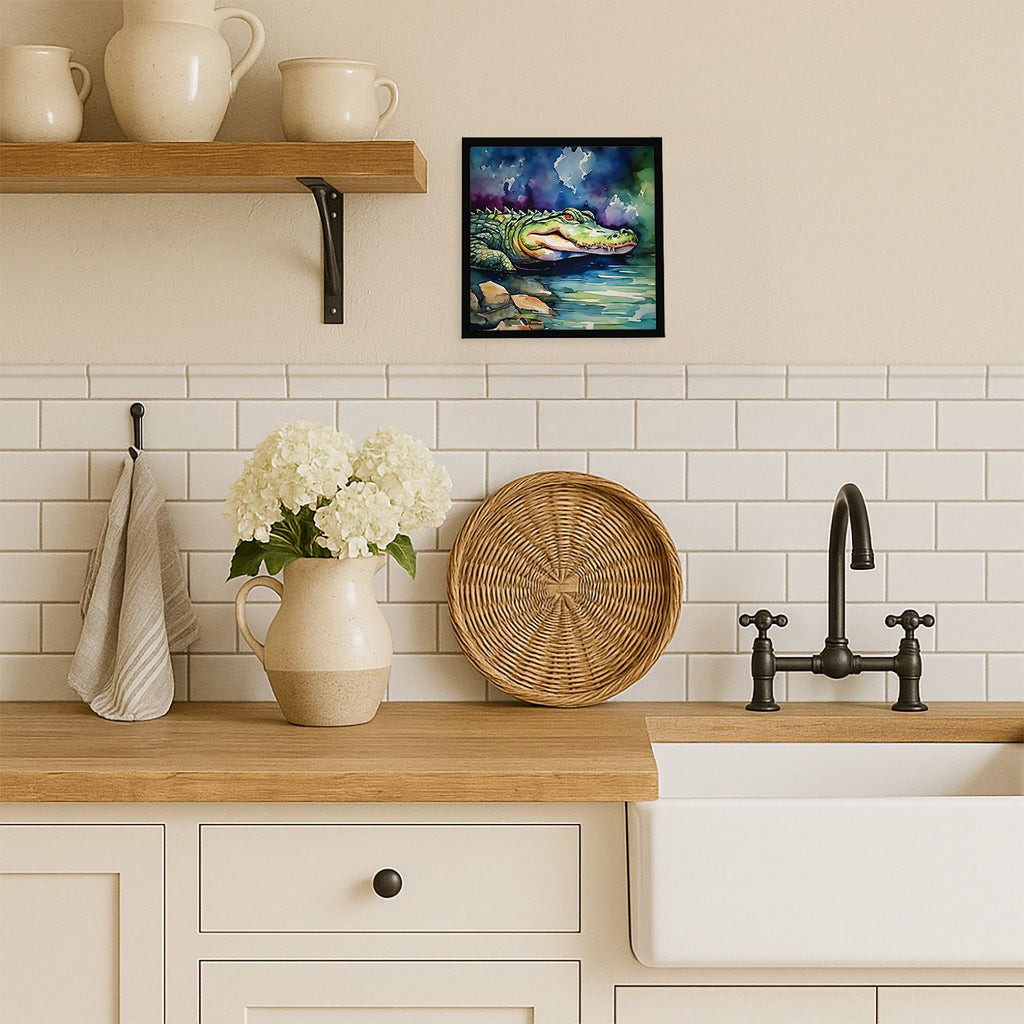 Alligator Framed Wall Art with Contemporary Style