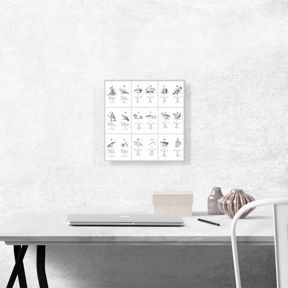 Alphabet Letters Collage Graphic Wall Art