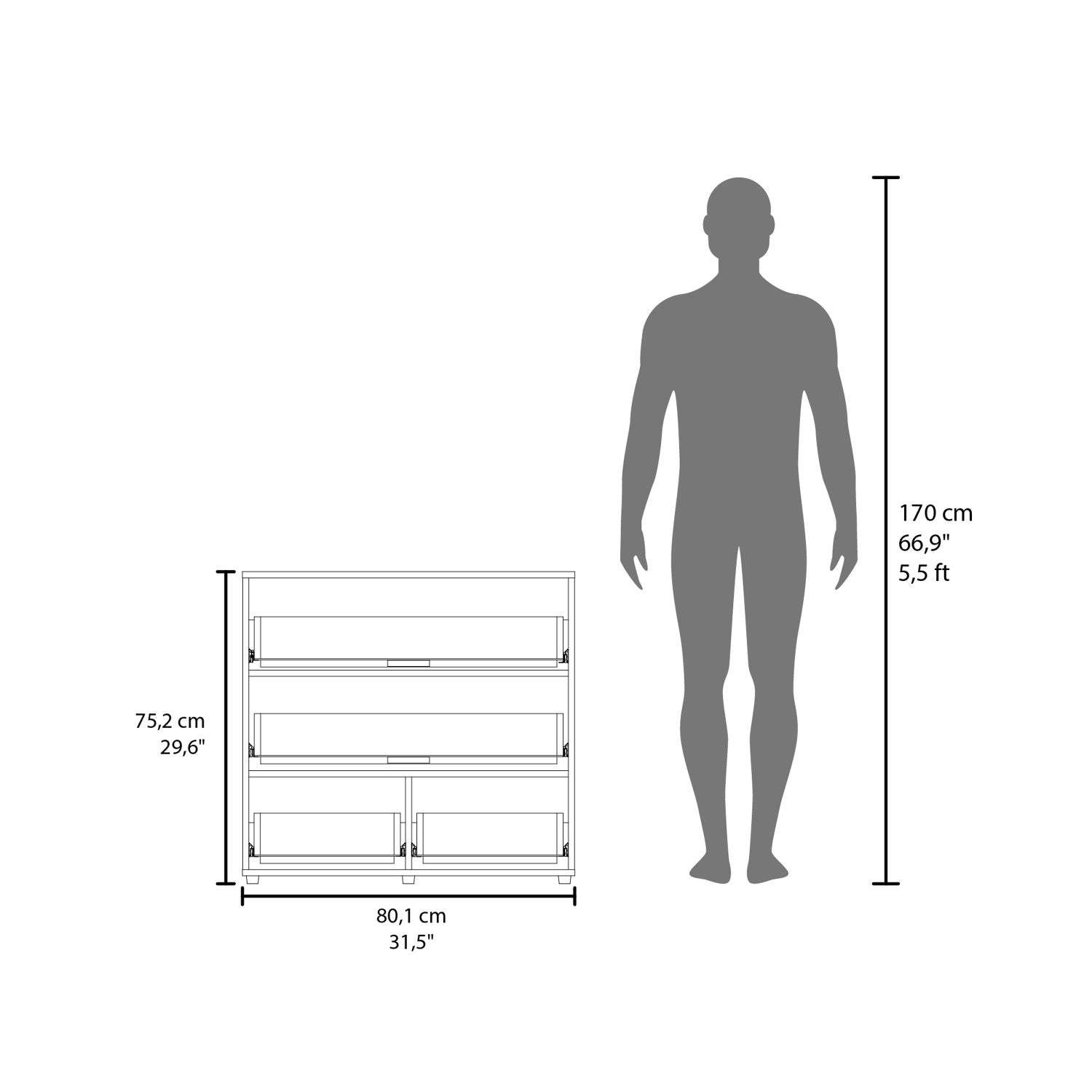 Alpine Four-Drawer Dresser with Clean Modern Styling
