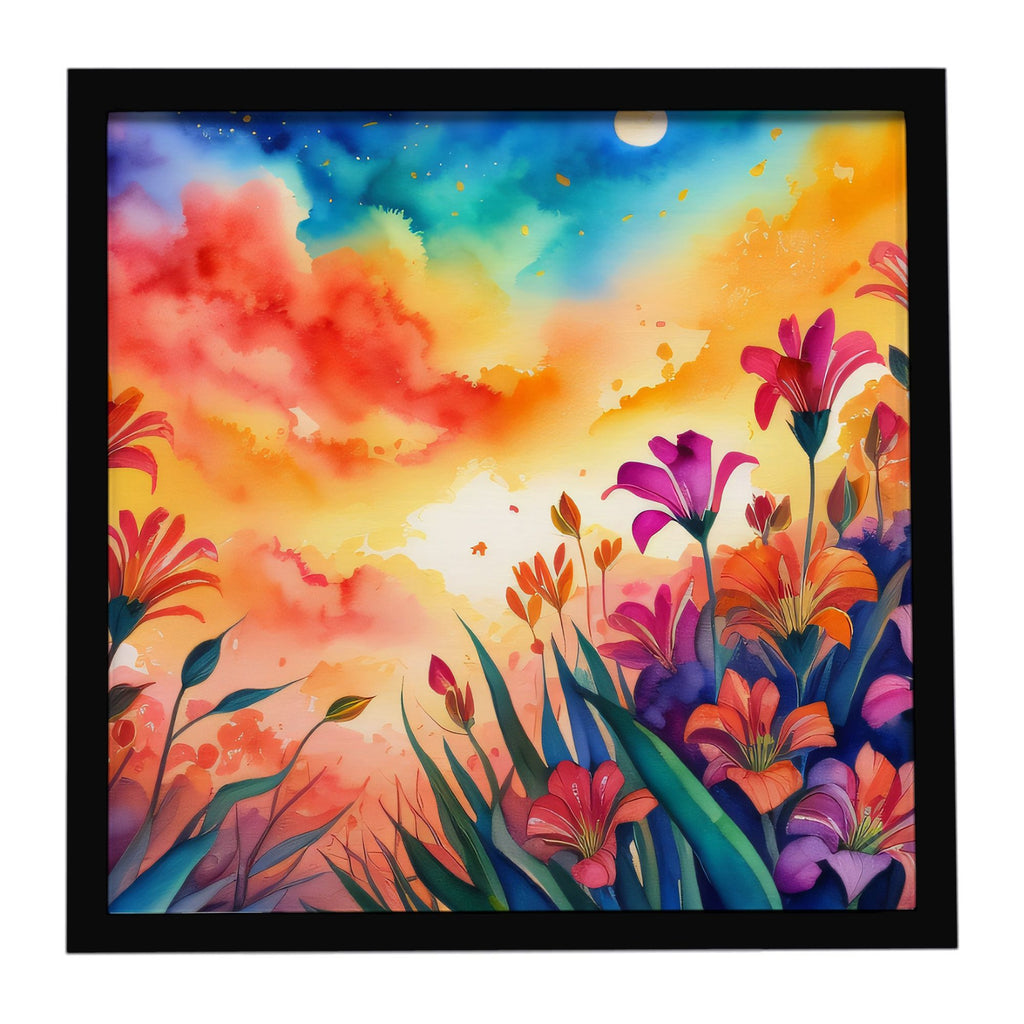 Colorful Alstroemerias Contemporary Framed Art