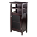 Alta Wine Cabinet with Espresso Finish - Contemporary Wine Storage Shelf
