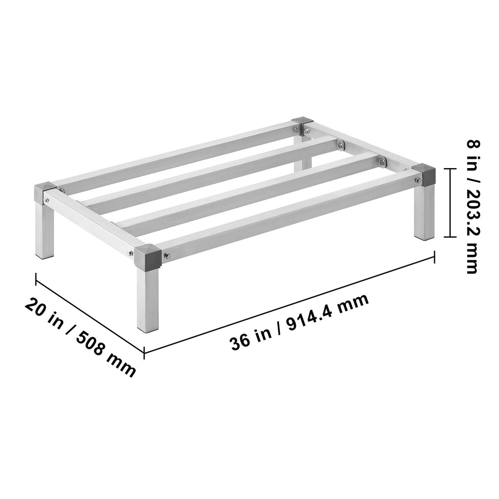 practical Aluminum Dunnage Rack for Commercial Kitchens and Garages