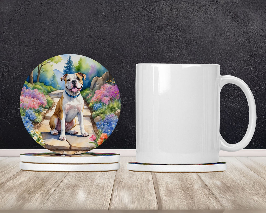 American Bulldog Spring Garden Coaster Set