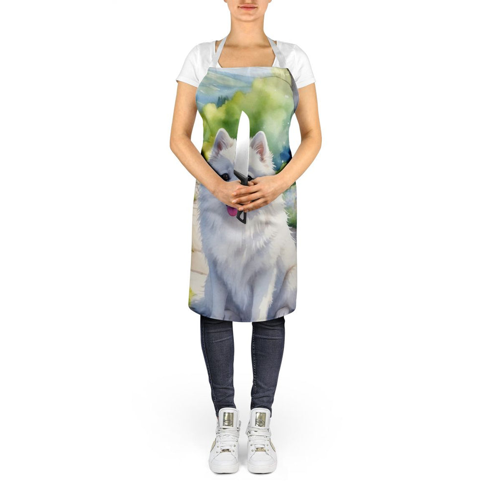 American Eskimo Spring Garden Bib Apron