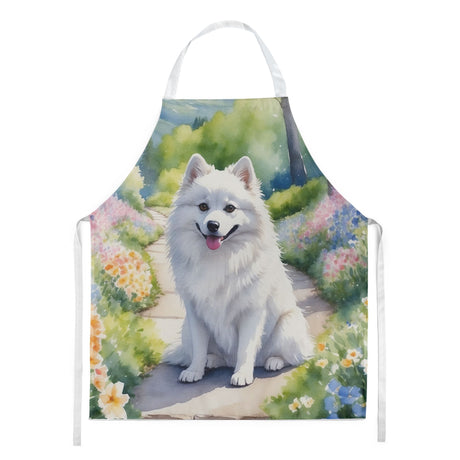 American Eskimo Spring Garden Bib Apron