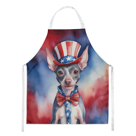 Patriotic American Hairless Terrier Bib Apron