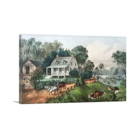 American Homestead In Summer 1868