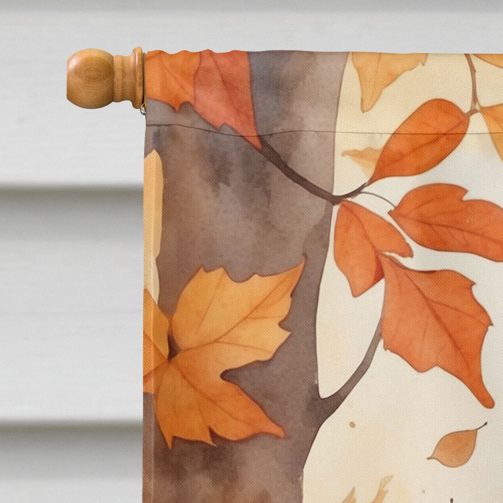 American Wirehair Fall Leaves House Flag