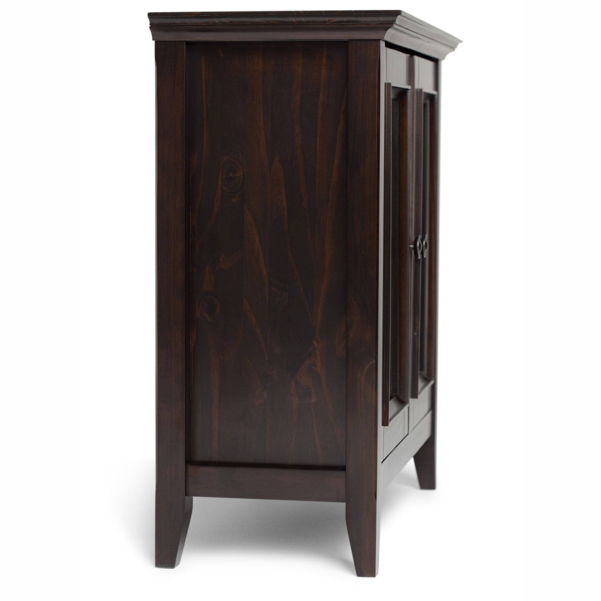Amherst Low Storage Cabinet – Hickory Brown with Adjustable Shelves