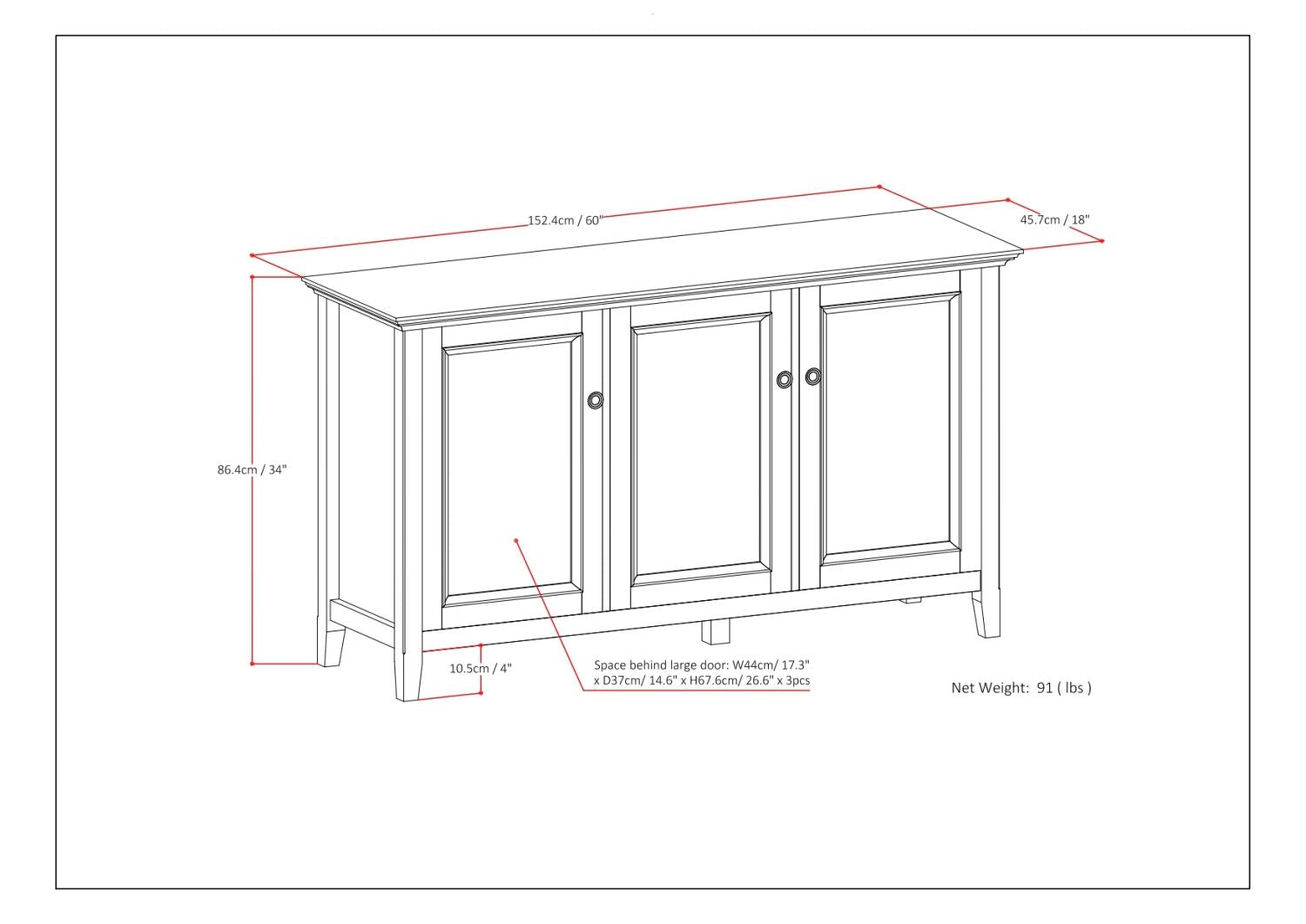 Versatile Storage Cabinet for Home Office and Living Room Organization