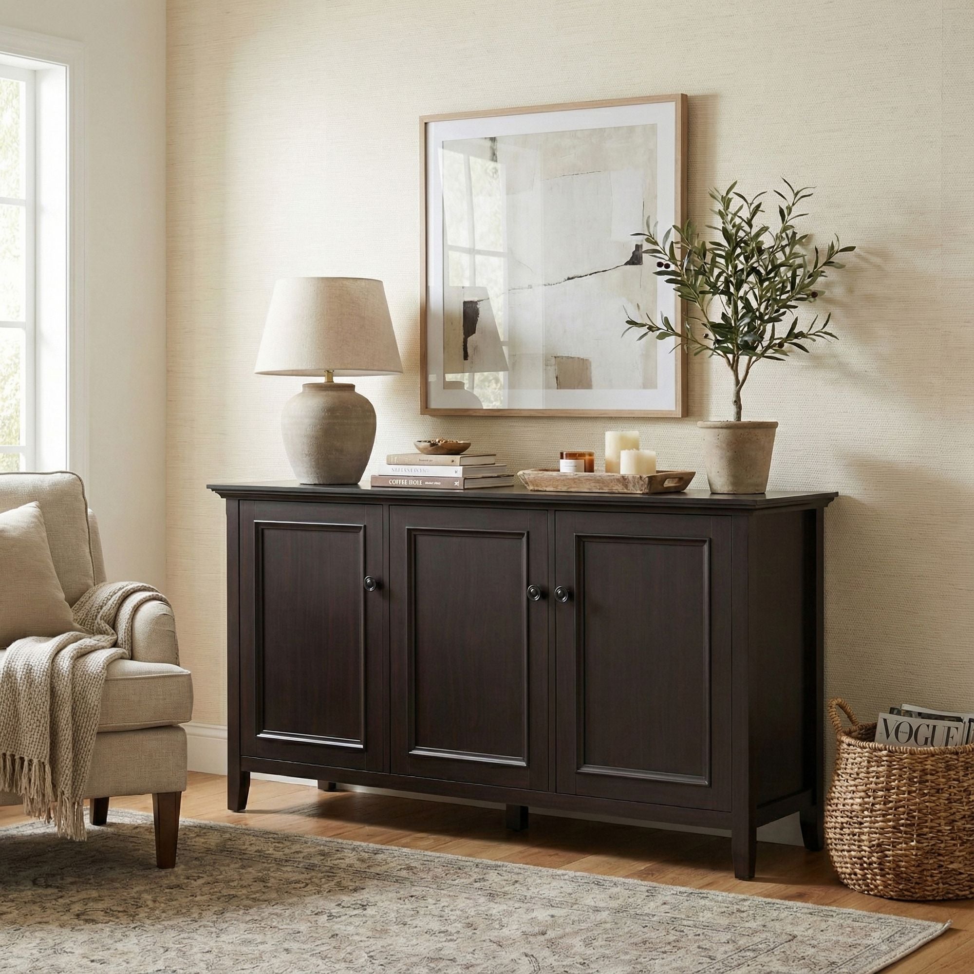 Versatile Storage Cabinet for Home Office and Living Room Organization