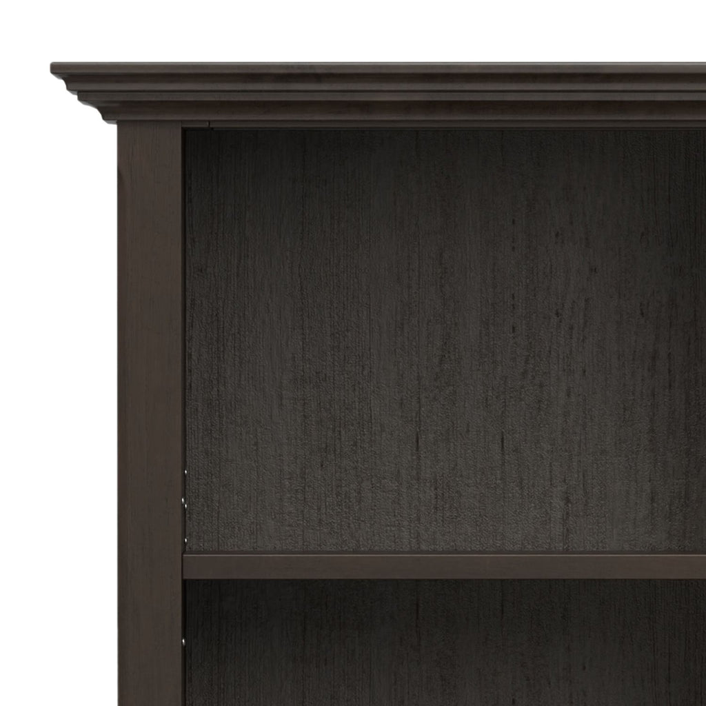 Amherst 24 Solid Wood 5 Shelf Bookcase in Hickory Brown
