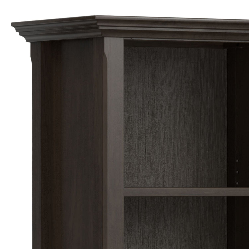 Amherst 24 Solid Wood 5 Shelf Bookcase in Hickory Brown