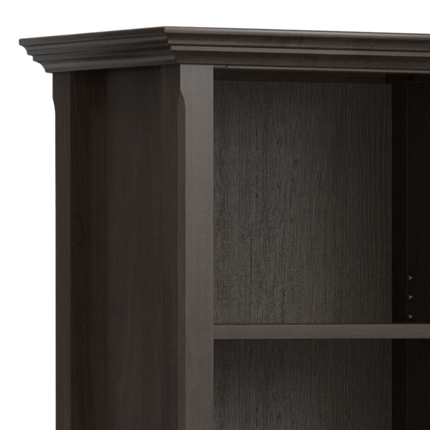 Amherst 24 Solid Wood 5 Shelf Bookcase in Hickory Brown