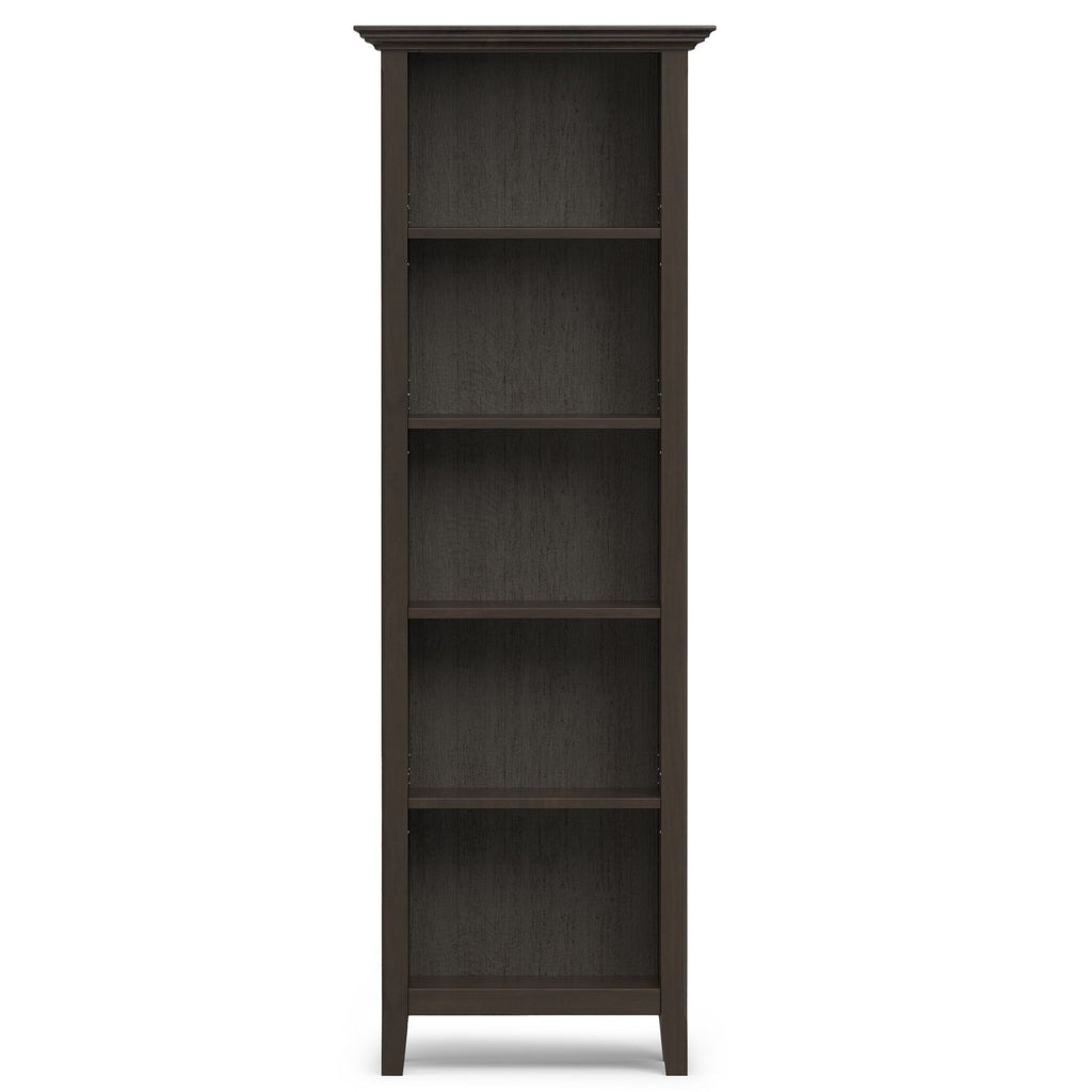 Amherst 24 Solid Wood 5 Shelf Bookcase in Hickory Brown