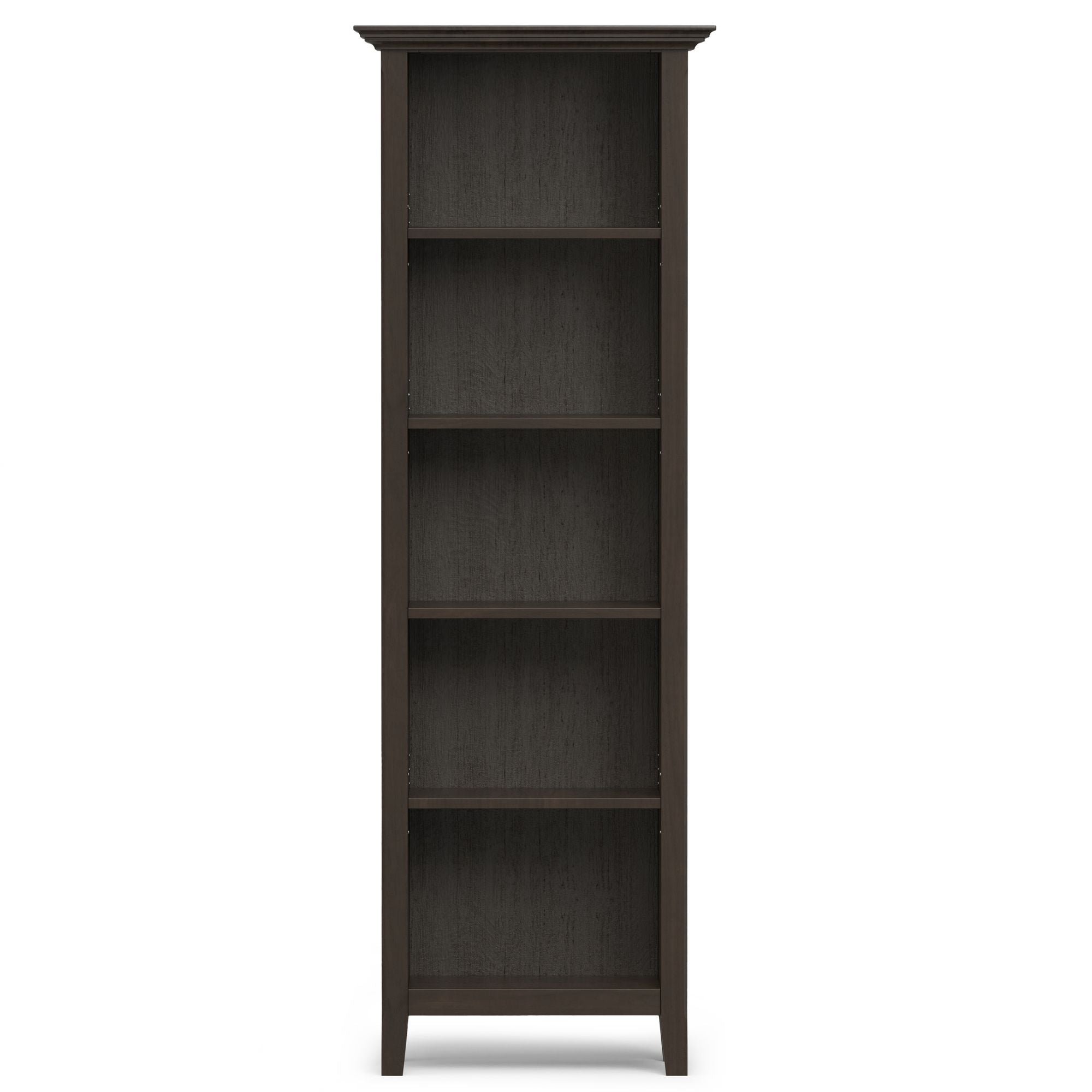Amherst 24 Solid Wood 5 Shelf Bookcase in Hickory Brown