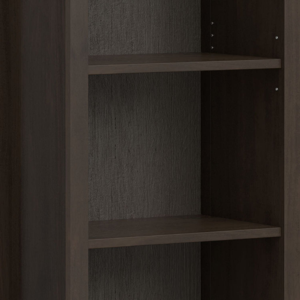 Amherst 24 Solid Wood 5 Shelf Bookcase in Hickory Brown