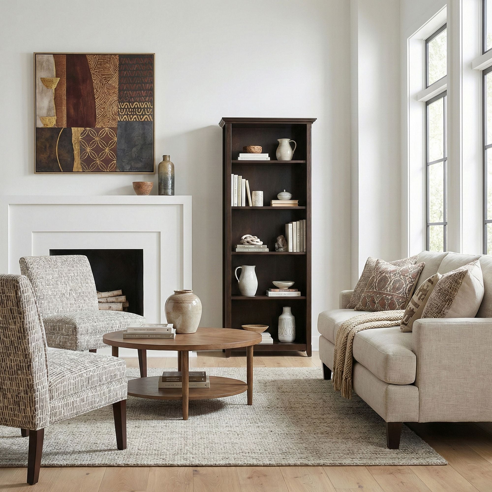 Amherst 5-Shelf Bookcase with Adjustable Shelves