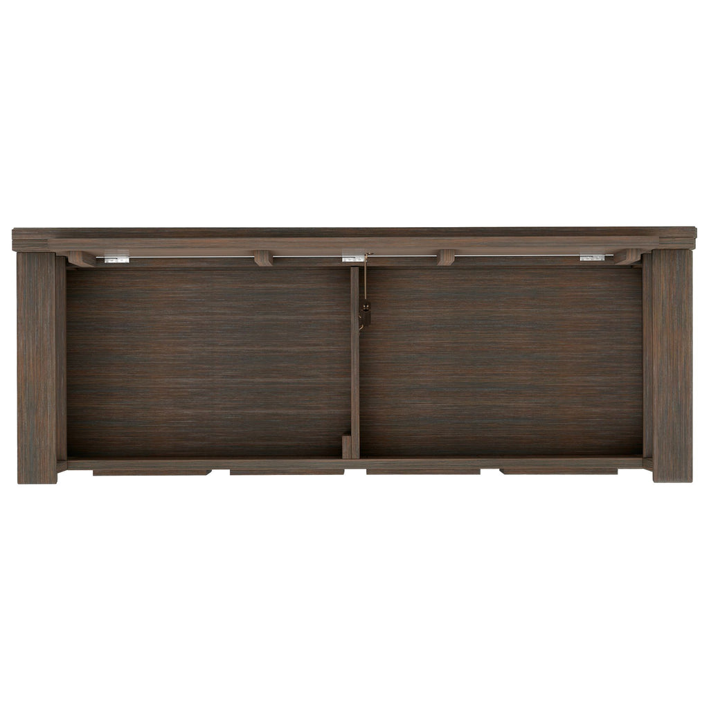 Amherst Solid Wood Entryway Storage Bench in Farmhouse Brown