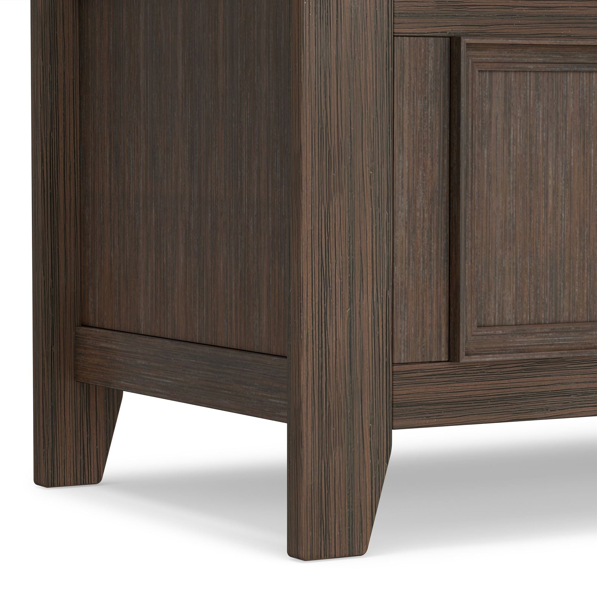Amherst Solid Wood Entryway Storage Bench in Farmhouse Brown