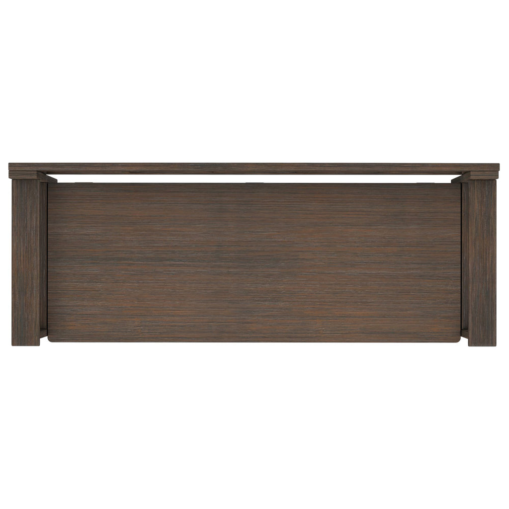 Amherst Solid Wood Entryway Storage Bench in Farmhouse Brown