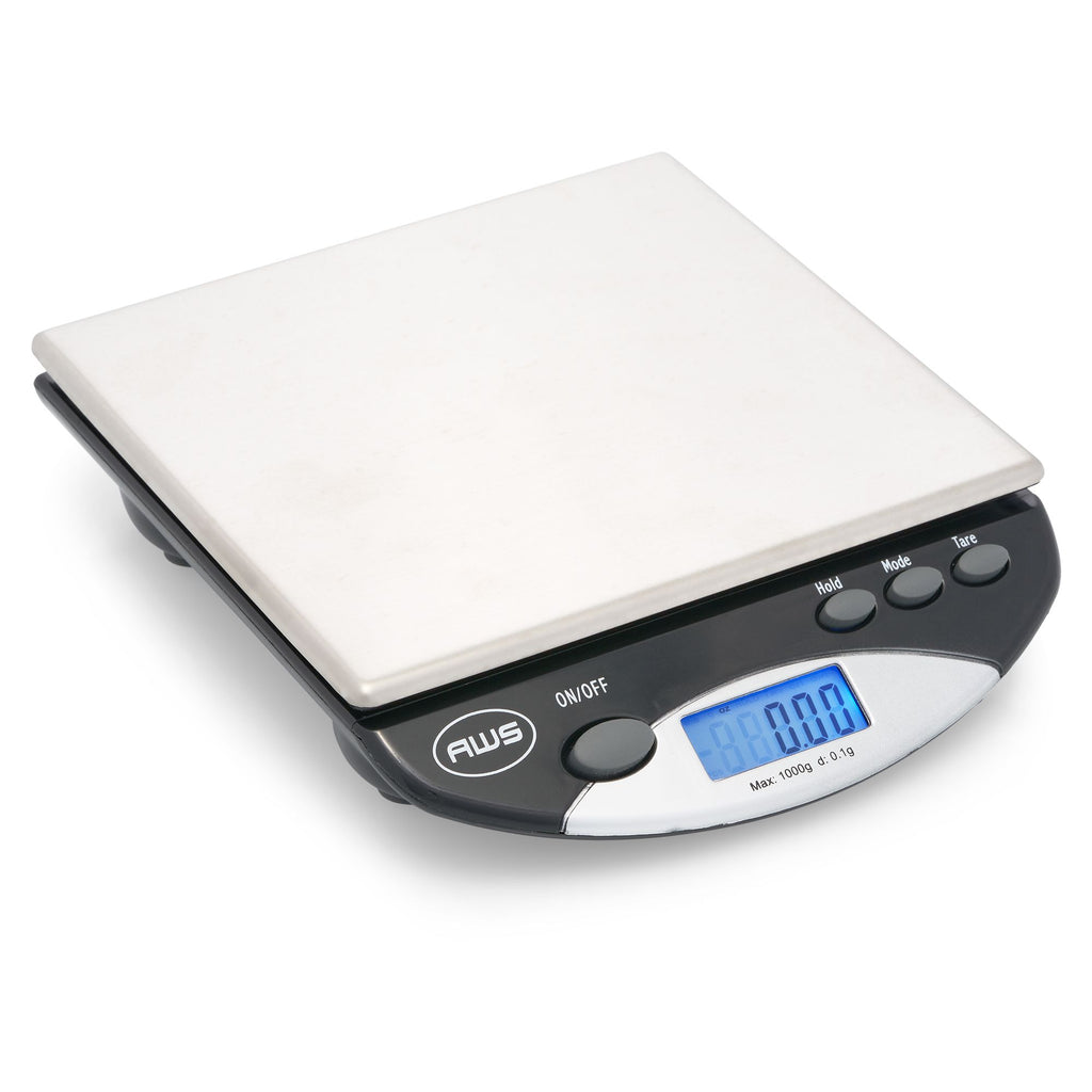 AMW-1000 Compact Digital Bench Scale – 0.1g Precision, Stainless Steel Platform