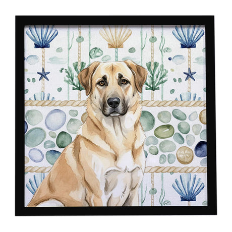 Anatolian Shepherd Coastal Sea Glass Wall Art