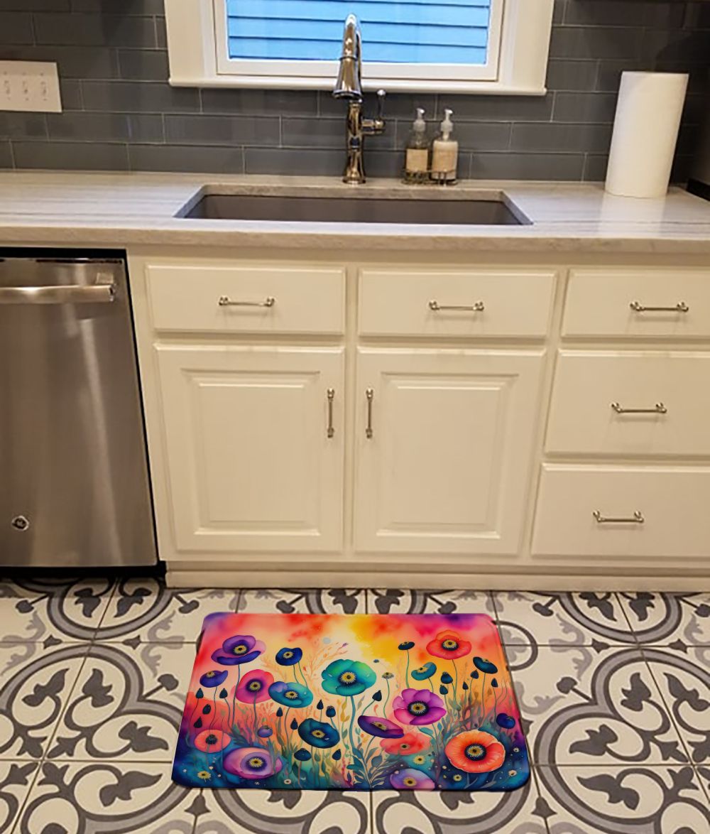 Anemones in Color Cushioned Kitchen and Bath Mat