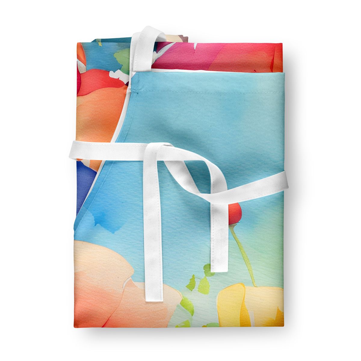 Watercolor Anemones Adjustable Bib Apron
