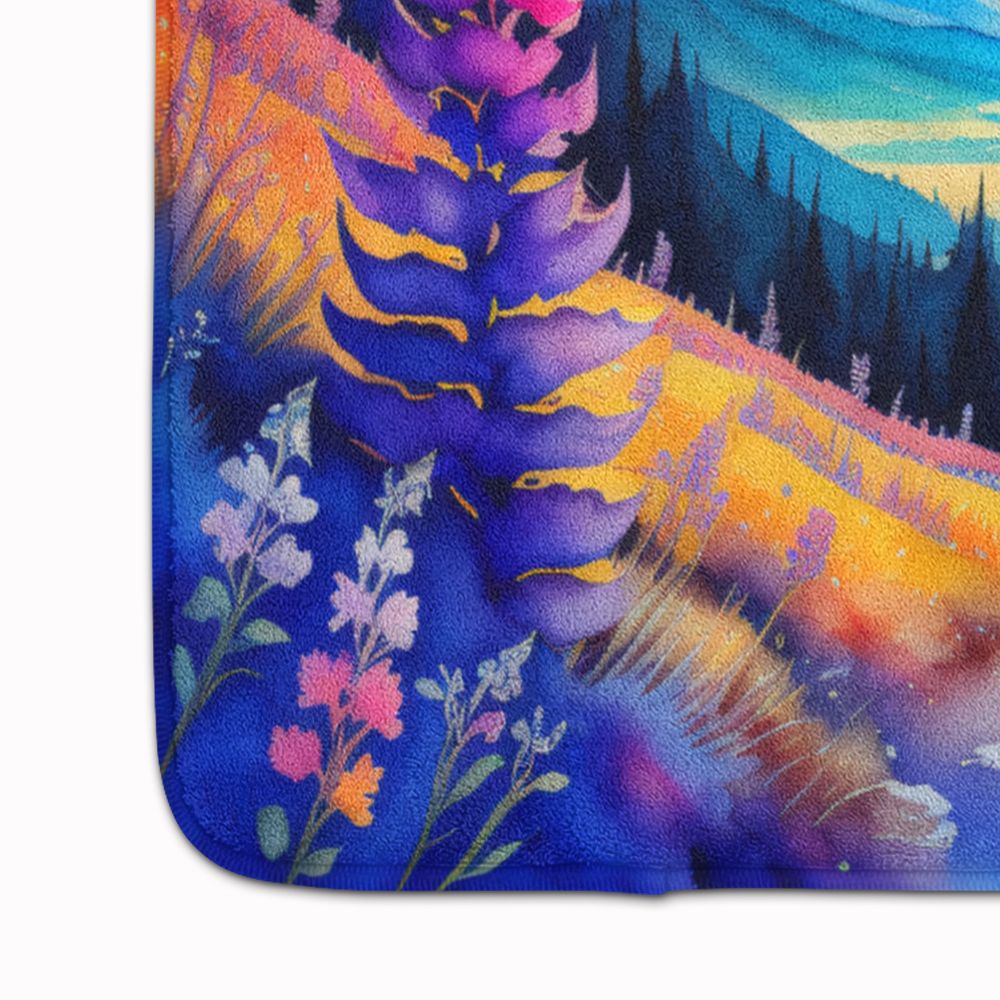 Annual Larkspur Floral Comfort Floor Mat
