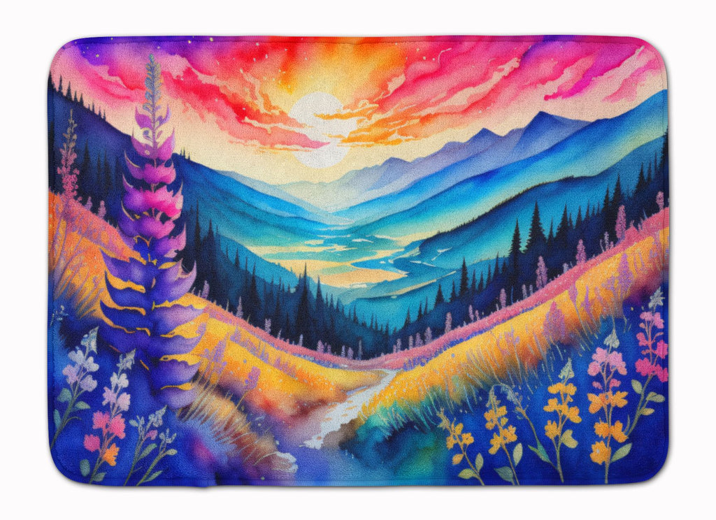 Annual Larkspur Floral Comfort Floor Mat
