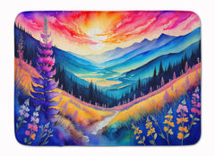 Annual Larkspur Floral Comfort Floor Mat