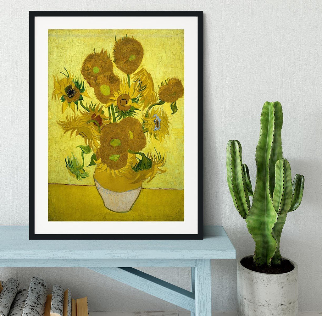 Another vase of sunflowers Framed Print