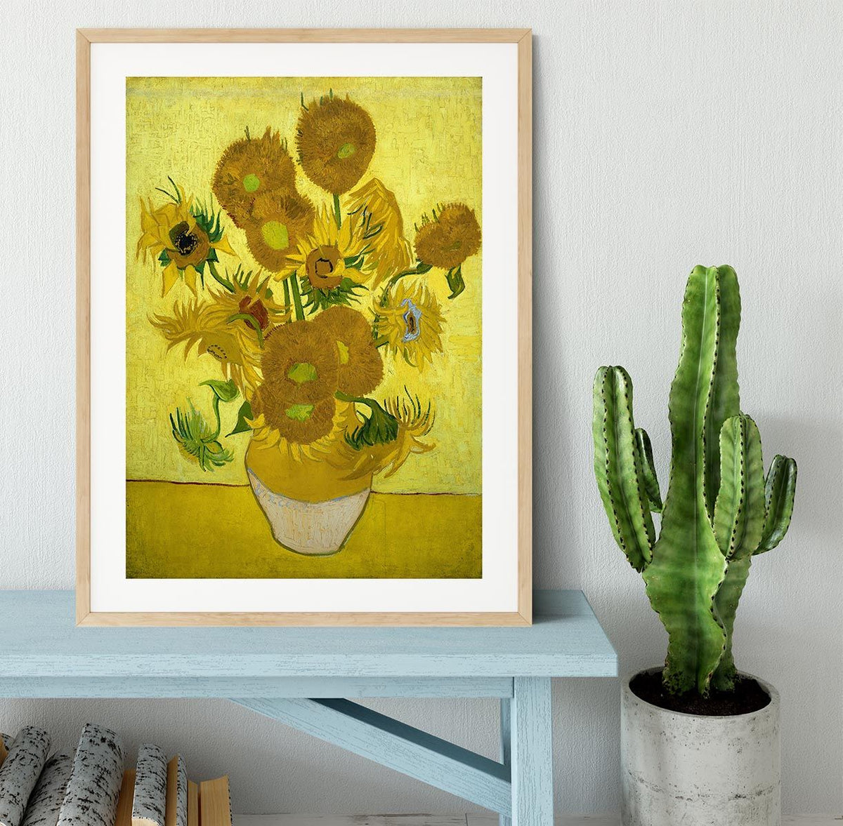 Another vase of sunflowers Framed Print