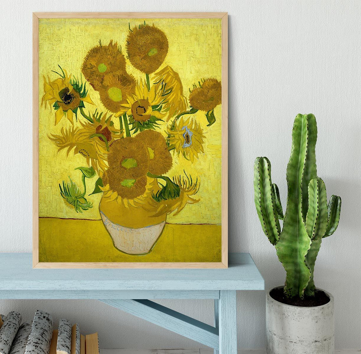 Another vase of sunflowers Framed Print