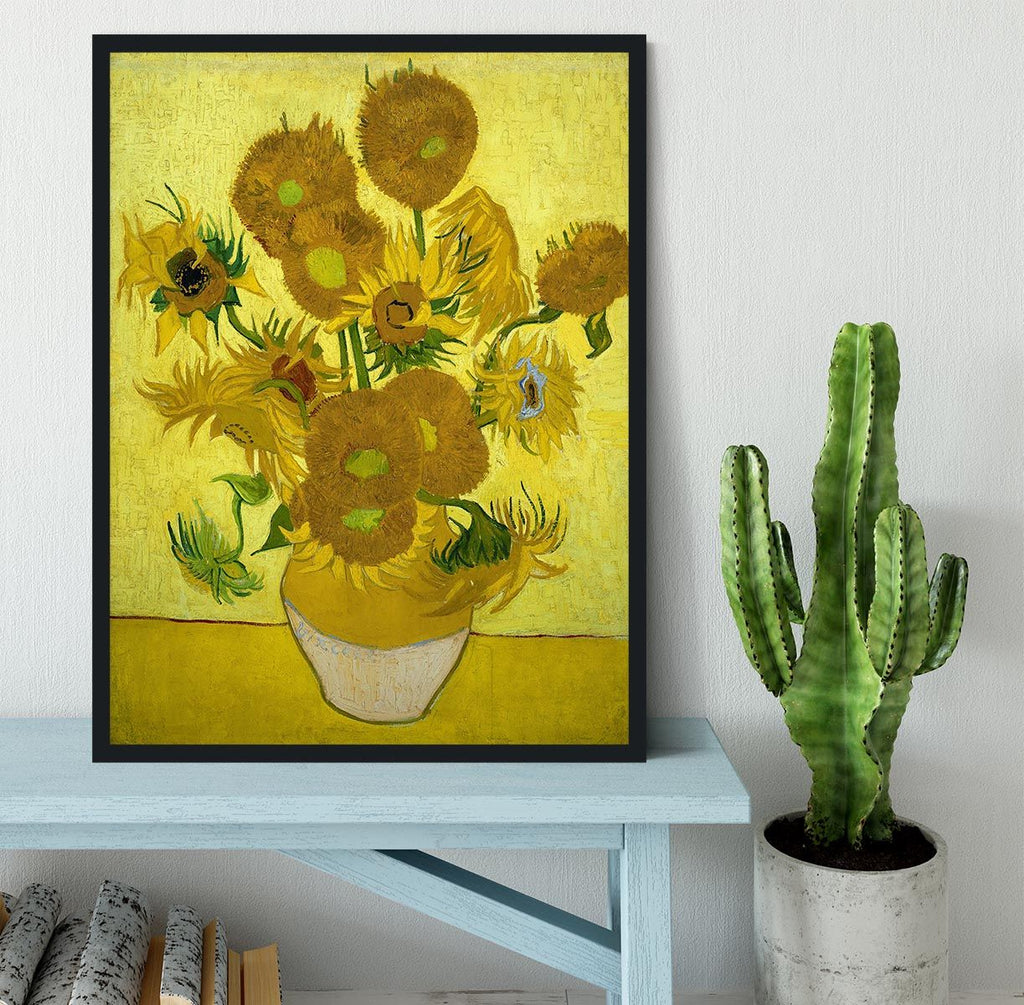 Another vase of sunflowers Framed Print