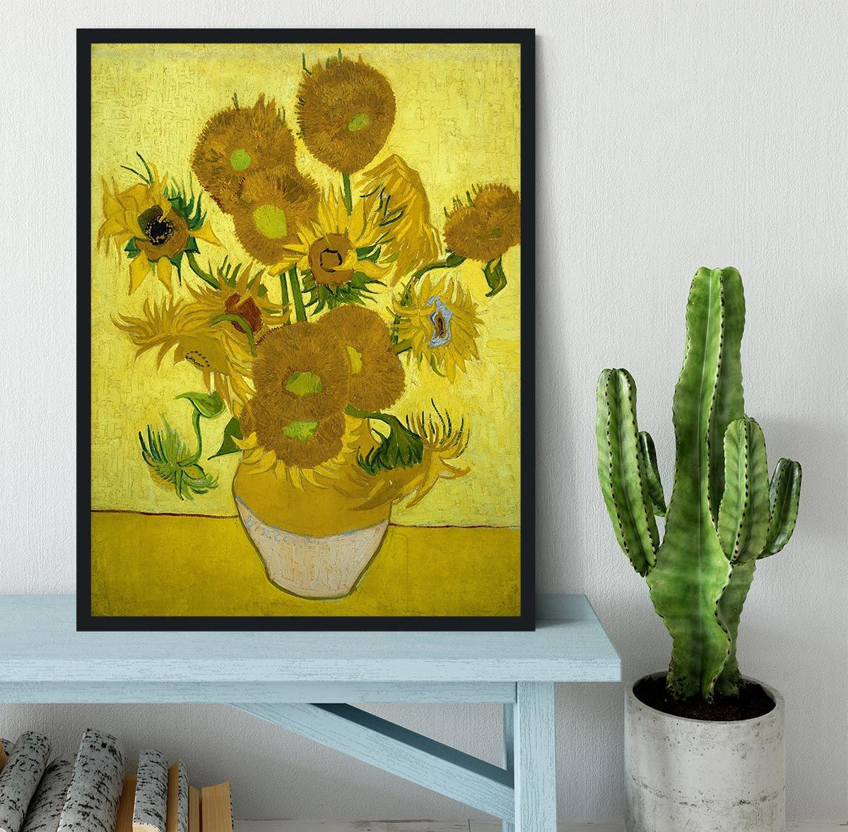 Another vase of sunflowers Framed Print