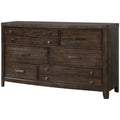 Antique Brown Dresser with Lined Bottom Drawers