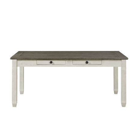 Granby Two-Tone Dining Table with Six Drawers
