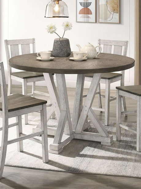 Two-Tone Farmhouse Counter-Height Dining Table