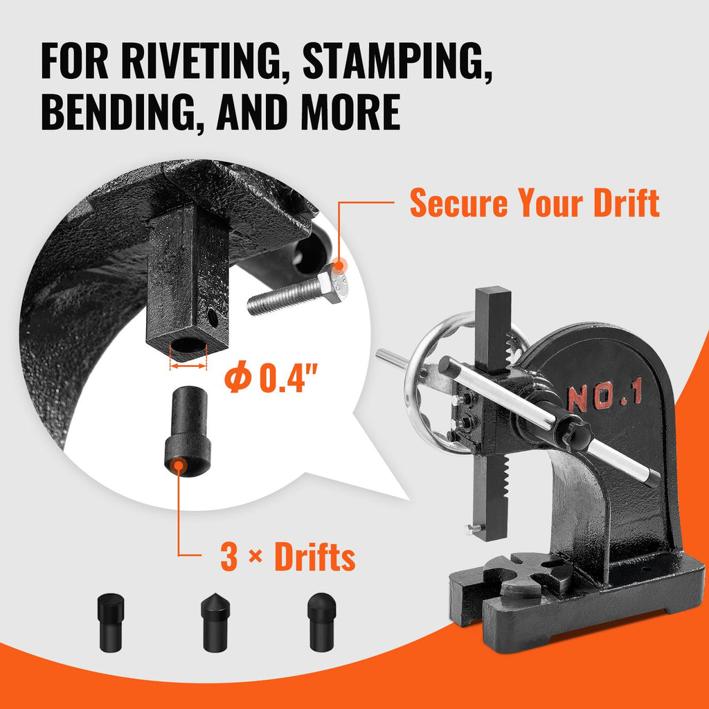 Manual Desktop Arbor Press for Precision Workshop Tasks