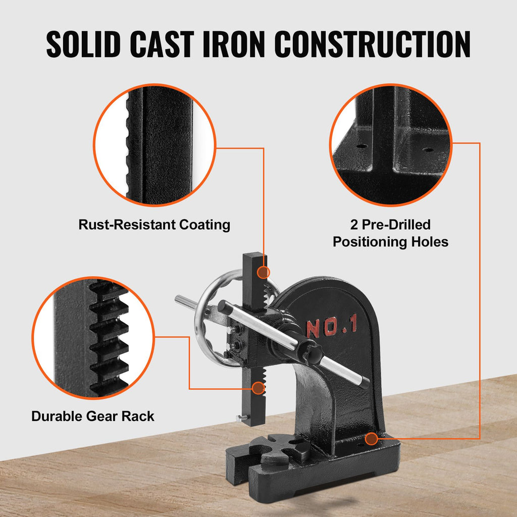 Manual Desktop Arbor Press for Precision Workshop Tasks