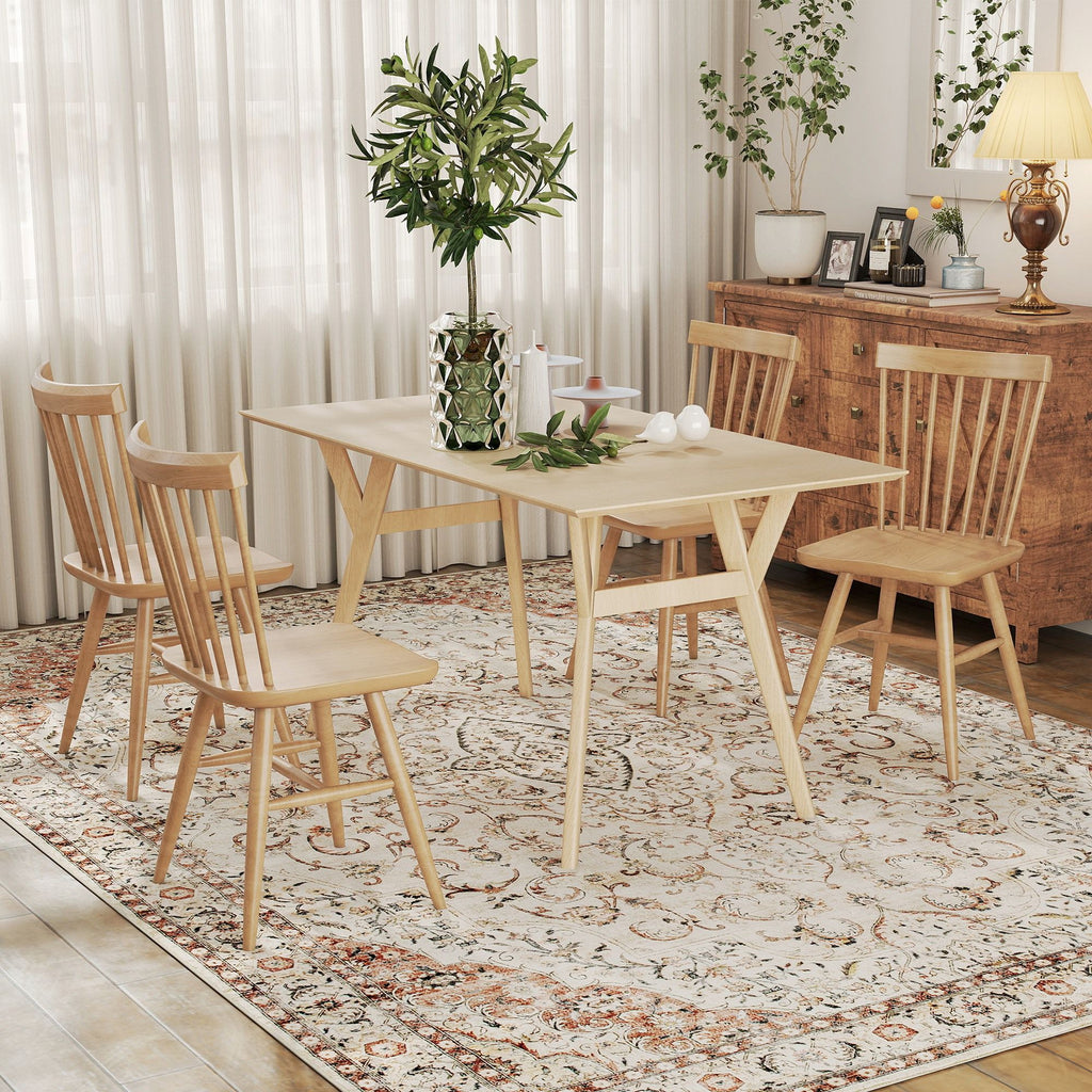 Elegant Machine Washable Area Rug with Classic Floral Design