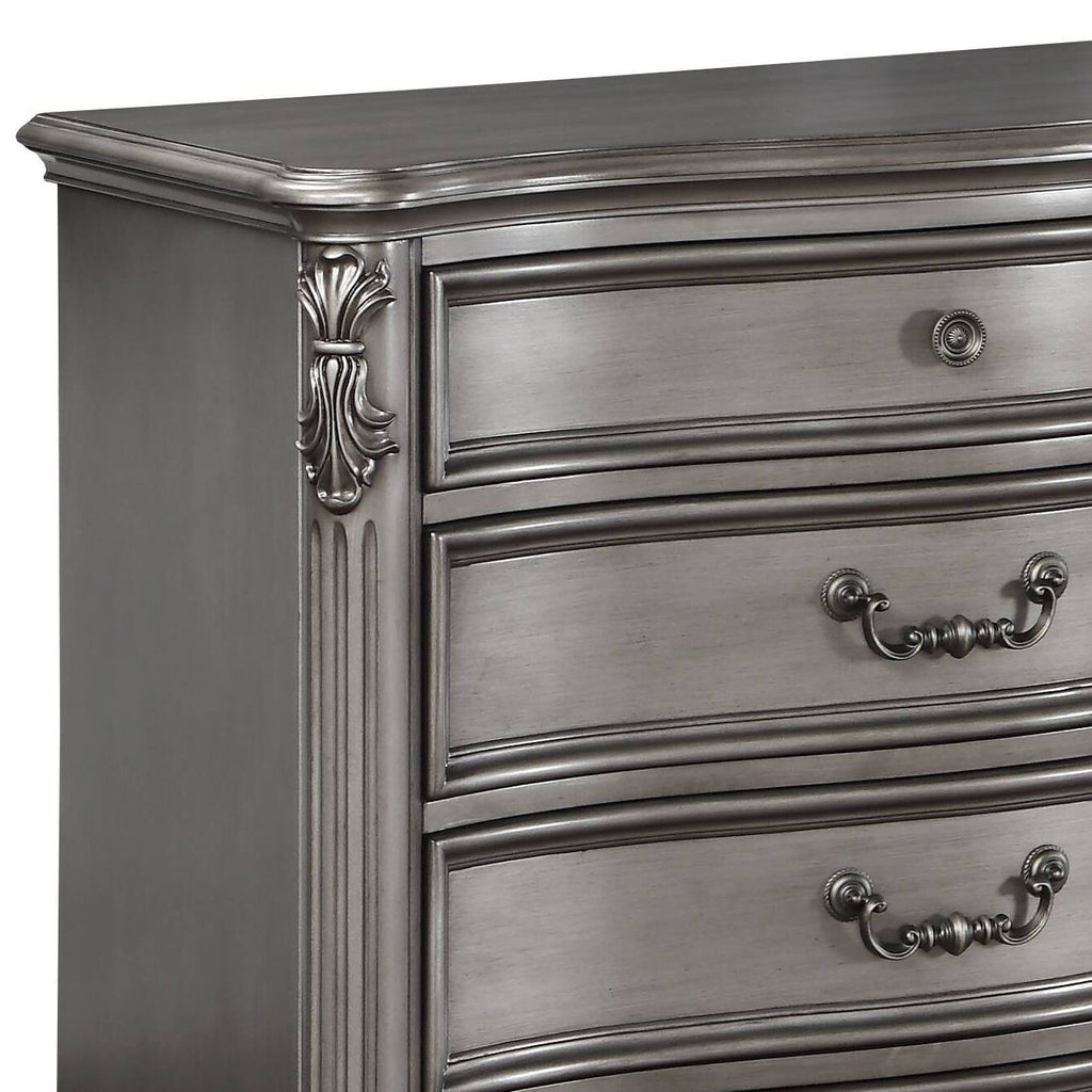 Ariadne Antique Platinum Finish Dresser – Timeless Elegance for Your Bedroom