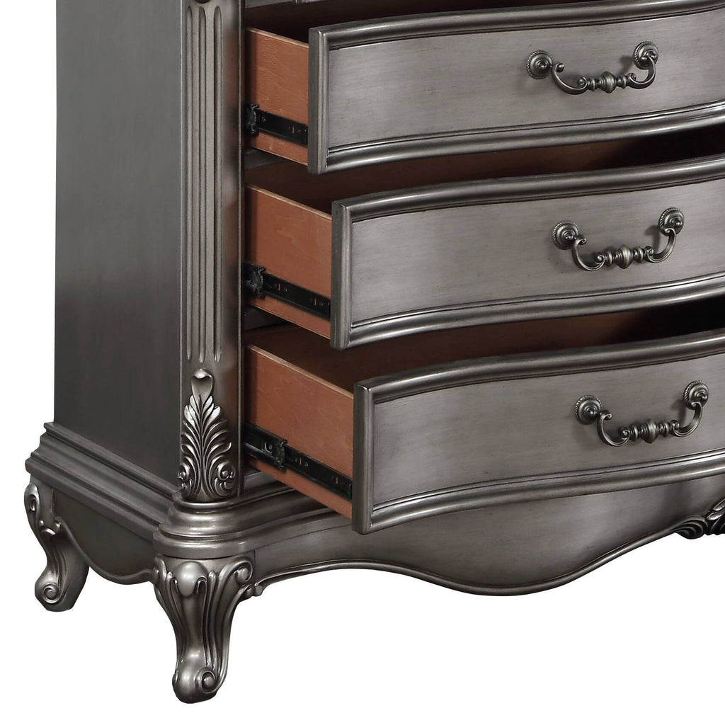 Ariadne Antique Platinum Finish Dresser – Timeless Elegance for Your Bedroom