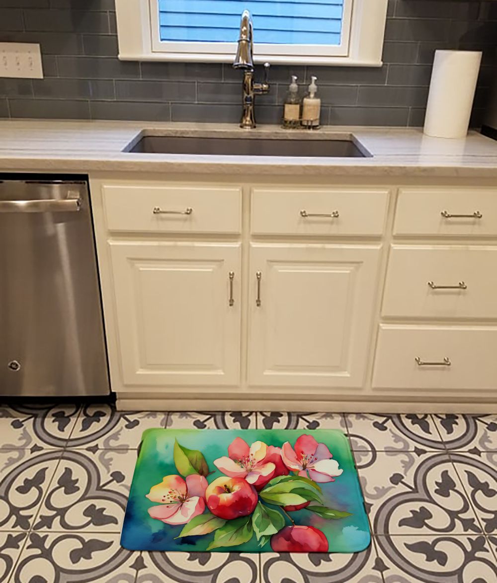 Arkansas Apple Blossom Watercolor Memory Foam Mat