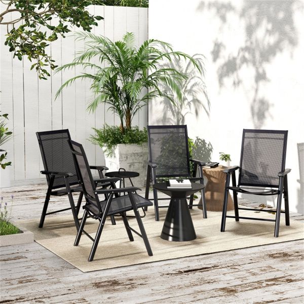 4-Pack Outdoor Folding Chairs for Camping and Events