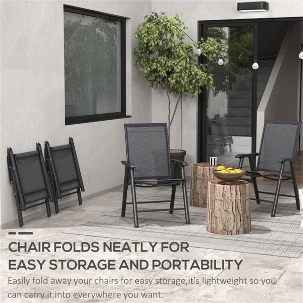 4-Pack Outdoor Folding Chairs for Camping and Events