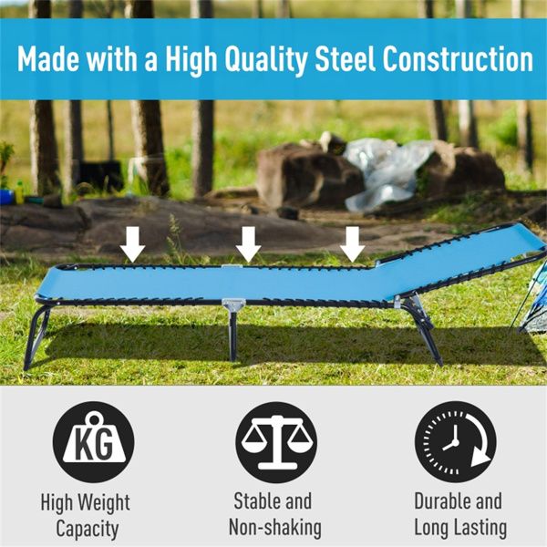Portable Reclining Lounge Chair with Adjustable Positions for Outdoor Relaxation