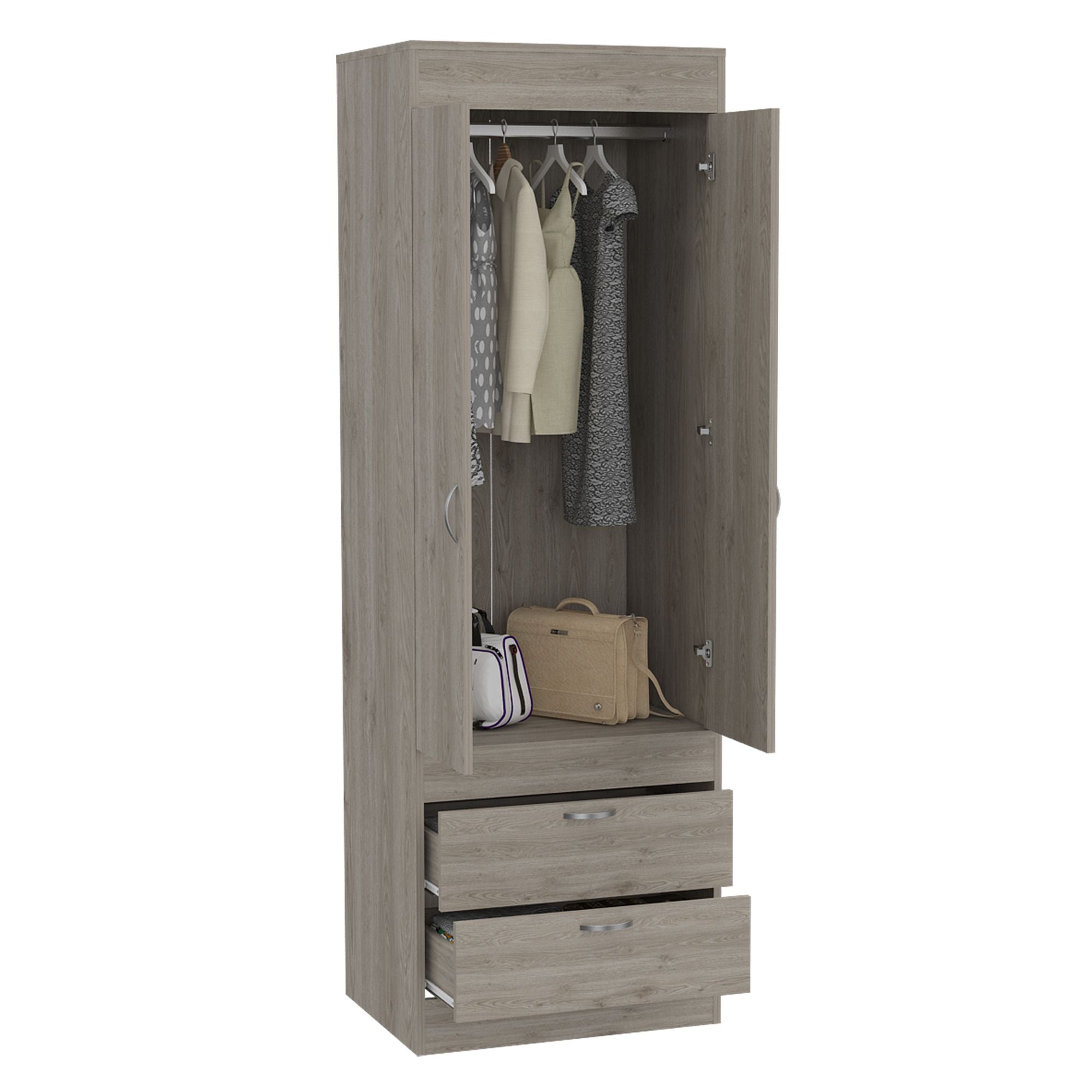 Tarento Light Gray Bedroom Armoire